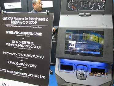 【写真：QNX CAR Platform for Infotainmentと統合済みのクラスタ】